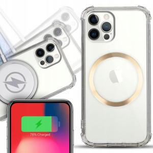 Etui Antishock + Magsafe Złoty do IPHONE 12 PRO
