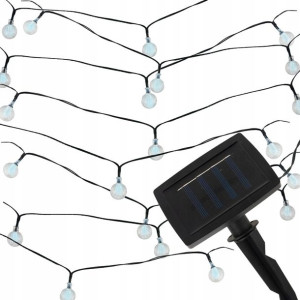 Lampki Solarne 20led Girlanda Świetlna Żarówki