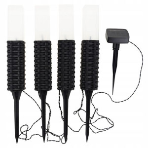 Lampki Solarne Ogrodowe Rattanowe Solar 1led 4szt