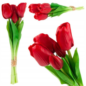 Tulipany Tulipan Bukiet Gumowane 5szt Jak Żywe