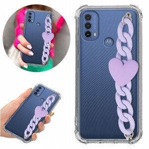 Etui Antishock Blink do MOTOROLA E20s Fiolet Serce