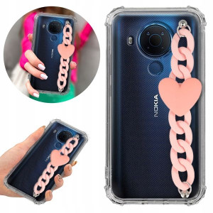 Etui Antishock Blink do NOKIA 5.4 Łańcuszek Różowy