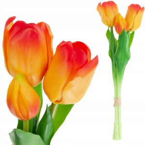 Tulipany Tulipan Bukiet Gumowane 3szt Jak Żywe