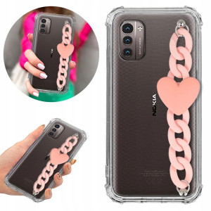 Etui Antishock Blink do NOKIA G11 4G Łańcuszek Róż