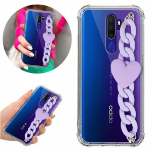 Etui Antishock Blink do OPPO A5 2020 Fiolet Serce