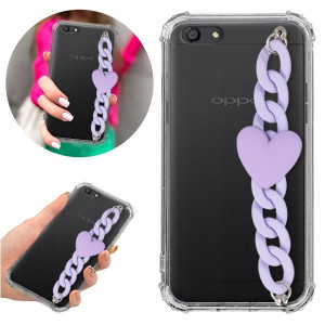 Etui Antishock Blink do OPPO A77 Fioletowe Serce