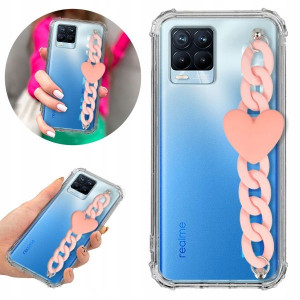 Etui Antishock Blink do REALME 8 PRO Łańcuszek Róż