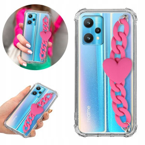 Etui Antishock Blink do REALME 9 PRO Róż Łańcuszek