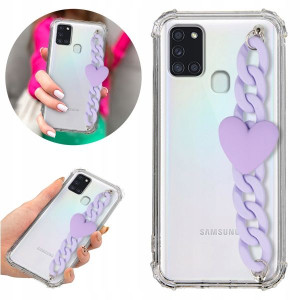 Etui Antishock Blink do SAMSUNG A21s Fiolet Serce