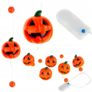 Girlanda Halloween Led Łańcuch Dynia Świecąca 5szt