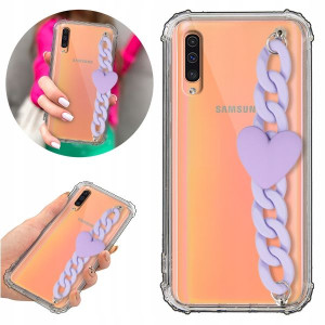 Etui Antishock Blink do SAMSUNG A50S Fiolet Serce