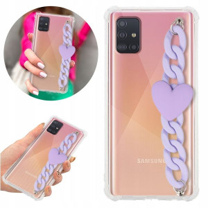 Etui Antishock Blink do SAMSUNG A51 Fiolet Serce