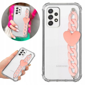 Etui Antishock Blink do SAMSUNG A52 Łańcuszek Róż