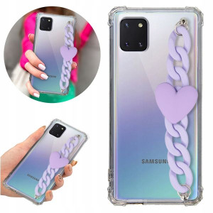 Etui Antishock Blink do SAMSUNG A81 Fiolet Serce