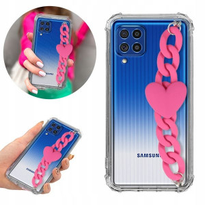 Etui Antishock Blink do SAMSUNG F62 Róż Łańcuszek