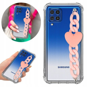 Etui Antishock Blink do SAMSUNG F62 Łańcuszek Róż