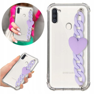 Etui Antishock Blink do SAMSUNG M11 Fiolet Serce