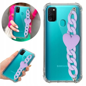 Etui Antishock Blink do SAMSUNG M30S Fiolet Serce