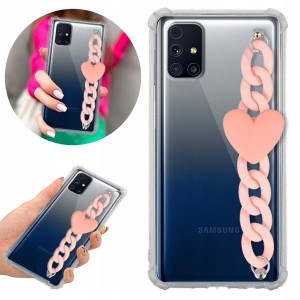 Etui Antishock Blink do SAMSUNG M31s Łańcuszek Róż