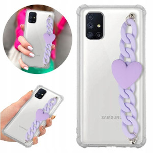 Etui Antishock Blink do SAMSUNG M51 Fiolet Serce