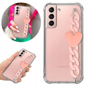 Etui Antishock Blink do SAMSUNG S21 Łańcuszek Róż