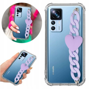 Etui Antishock Blink do XIAOMI 12t Fioletowe Serce