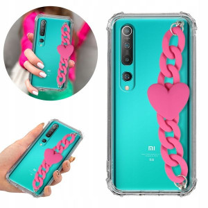 Etui Antishock Blink do XIAOMI MI 10 Róż Łańcuszek
