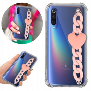 Etui Antishock Blink do XIAOMI MI 9 Łańcuszek Róż
