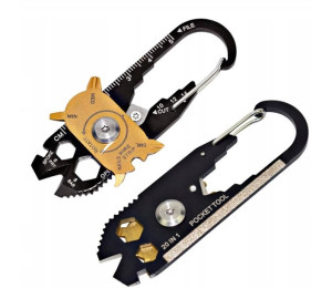 Brelok multitool przeżycia z karabińczykiem Nóż