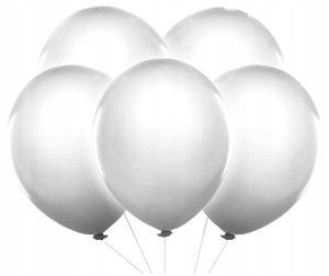 Balony świecące led PODŚWIETLANE 5SZT BIAŁE ślub