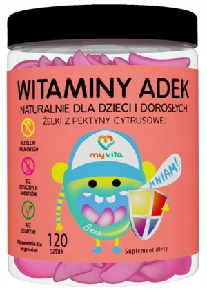 MyVita ADEK żelki dla dzieci i dorosłych 120sztuk