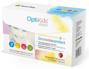 NaturDay OptiKids smak truskawkowy 32 pastylki