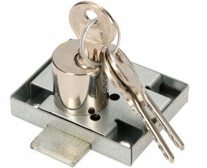 Zamek Meblowy Lewy Do Szafki Barku Klucze 45x56 Mm