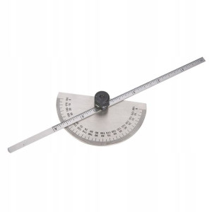 Kątomierz Z Głębokościomierzem Stalowy 180° 150mm