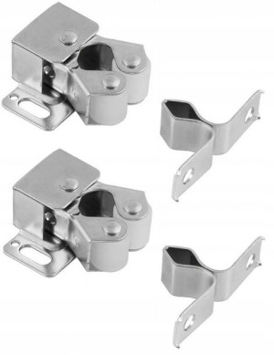 2x Zatrzask Meblowy Rolkowy Wciskany Drzwi Szafek