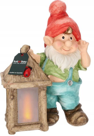 Krasnal Lampka Solarna Ogrodowa Figurka Dekoracja