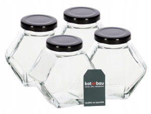 4x Słoiczek Słoik Szklany Na Przyprawy Miód 180 Ml