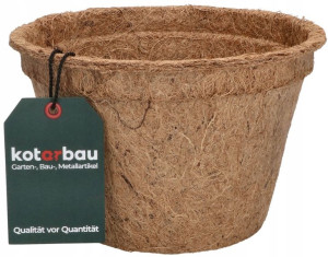 Naturalna Doniczka Kokosowa Fi 19,5cm Wkład Włókno