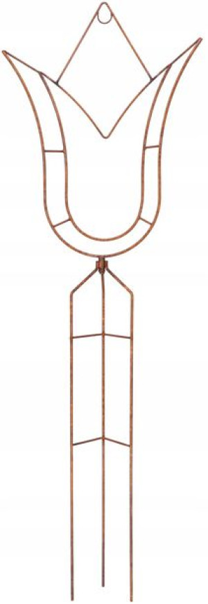 Tulipan Dekoracja Ogrodowa Figurka Metal Rdza 165