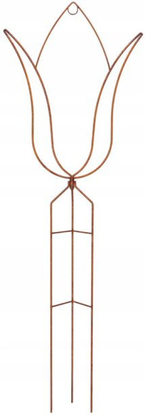 Tulipan Dekoracja Ogrodowa Figurka Metal Rdza 164