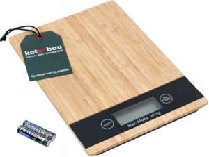 Waga Kuchenna Bambusowa Elektroniczna Lcd 1g 5kg