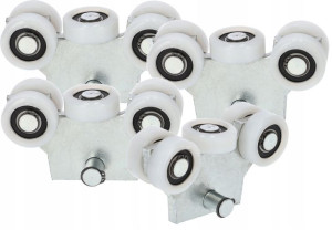 Wózek 43mm Do Bram Drzwi Przesuwnych 5 Rolek 4szt