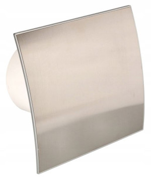 Wentylator Łazienkowy Domowy Fi 100mm Panel Srebro