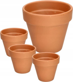 4x Doniczka 13 Donica Osłonka Ceramiczna Terakota