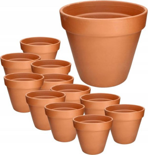 12x Doniczka 9 Donica Osłonka Ceramiczna Terakota