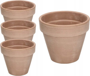 4x Doniczka 13 Donica Osłonka Ceramiczna Terakota