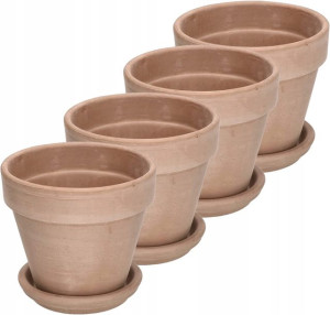 4x Doniczka Donica Ceramika Terakota Podstawka 13