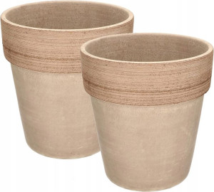 2x Doniczka Gliniana 23 Donica Ceramiczna Terakota