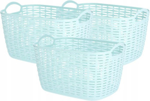 3x Koszyk Plastik Pojemnik 290mm Organizer Ażurowy
