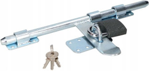 Rygiel 340mm Zasuwa Garażowa Drzwi Bram Z Kłódką